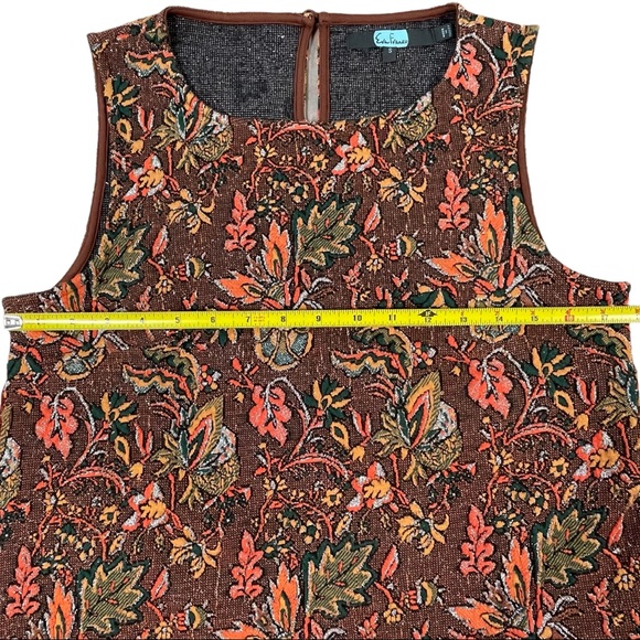 Eva Franco Anthropologie size small sleeveless  Jacquard top in fall colors NWT - Picture 12 of 16